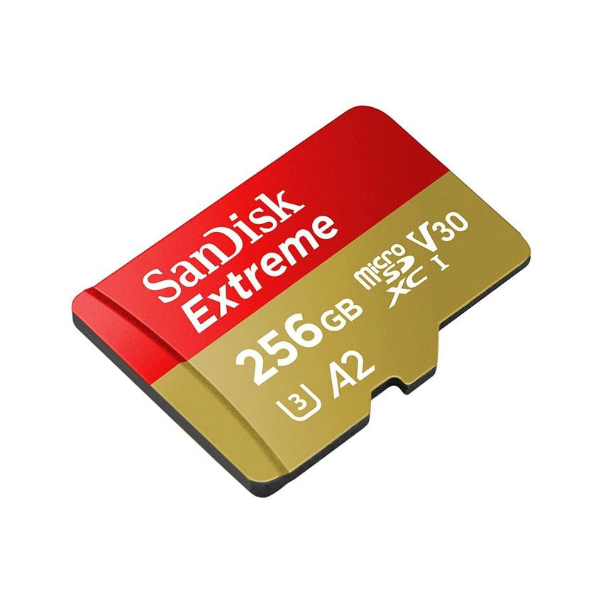 Thẻ nhớ SanDisk 256G Extreme,SDSQXAV-256G-GN6MN,V30,U3,C10,A2,UHS-I,190MB/s R,130MB/s W,4x6 - Hình 2