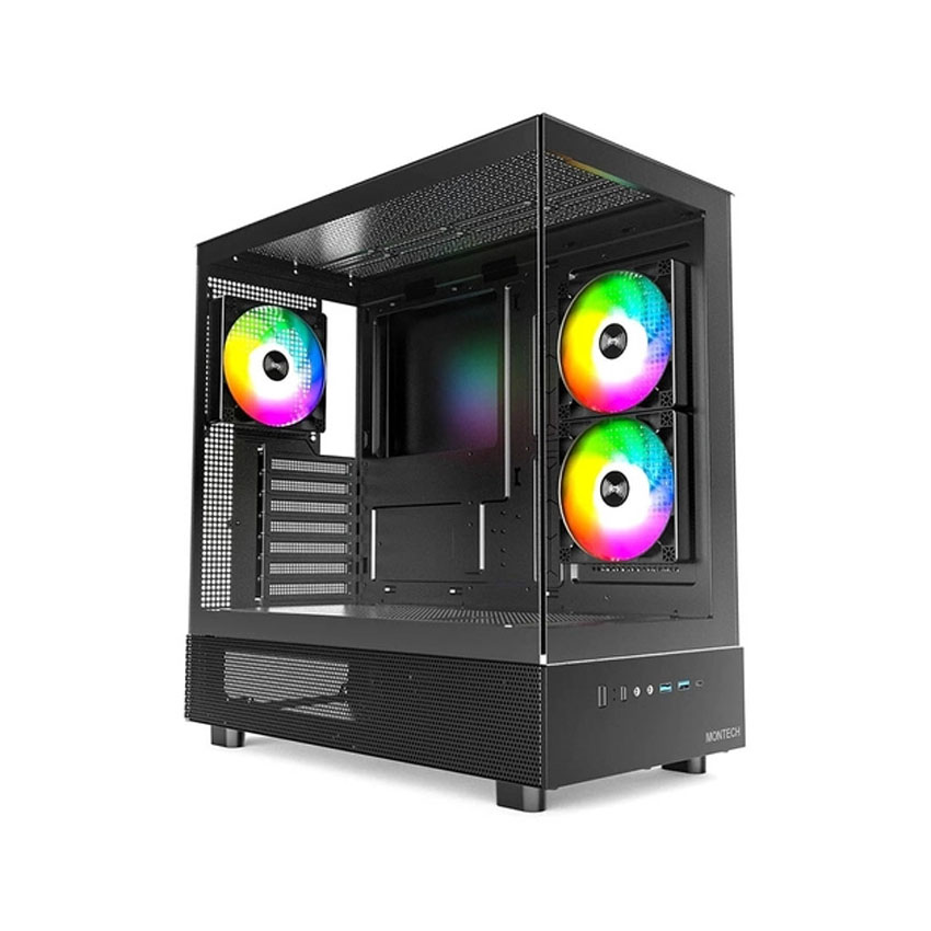 Vỏ Case MONTECH XR Black ARGB CAXRBLMT (ATX/3 fan ARGB)