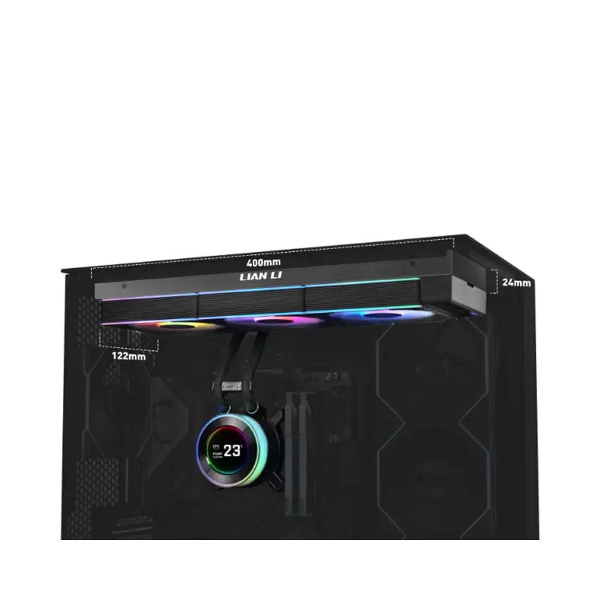 tan nhiet nuoc lian li hydroshift ii lcd c 360tl with fan tl wireless black 3