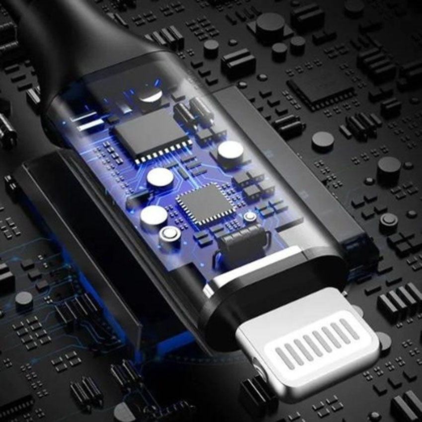 Cáp sạc Trusmi USB sang lightning CA34, dài 1M, màu xanh 1