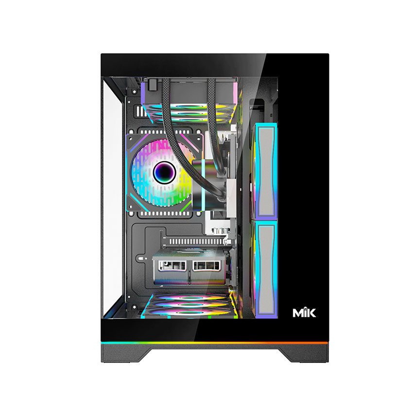 Vỏ Case MIK G7 Led Strip BLACK (mATX/0fan) - Hình 3