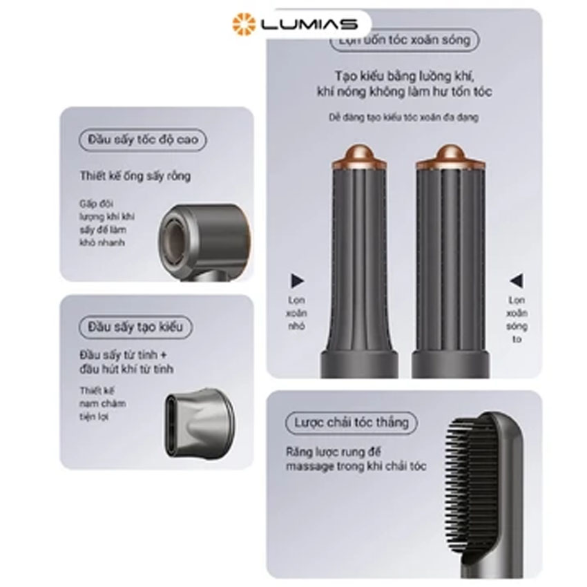 Máy Sấy Tóc Tốc Độ Cao Lumias HDL-200M - Màu Xám 8