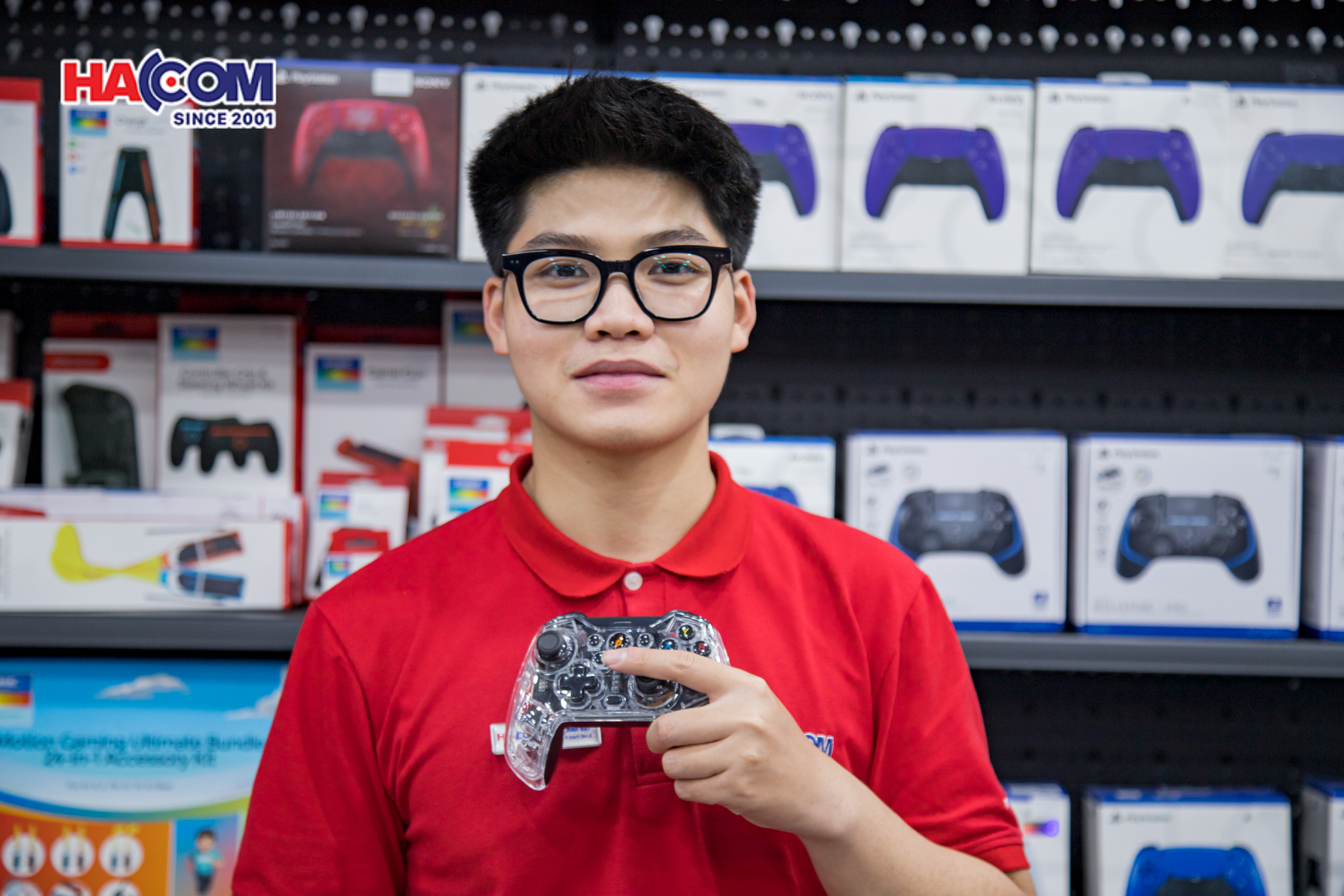 Tay cầm game không dây E-DRA EGP7603 Màu Trong Suốt  5