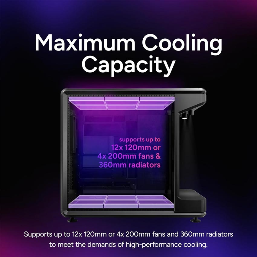 Vỏ Case COOLER MASTER MasterFrame 360 Stage LCD (ATX/0 Fan) - Hình 10