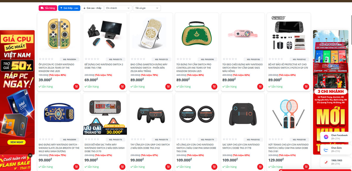 phụ kiện hỗ trợ Nintendo Switch 2