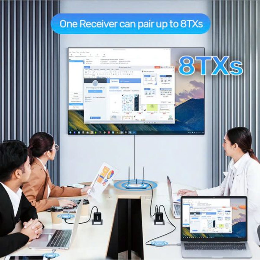 Bộ phát nhận tín hiệu HDMI không dây 50m 1080p@60hz sóng 2.4Ghz và 5Ghz Unitek V1183A01 cao cấp 1