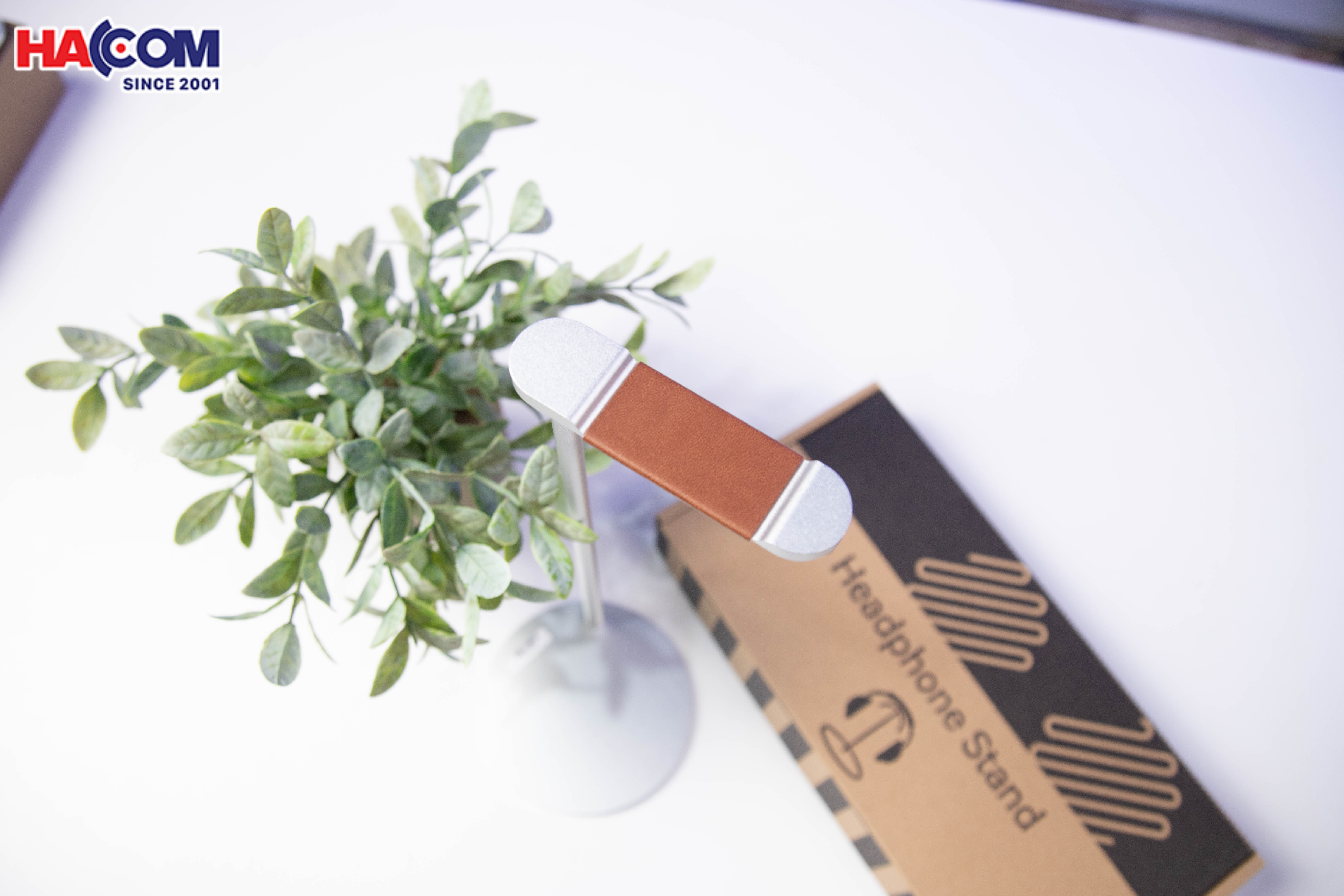 Giá treo tai nghe Crossline EJ9 màu bạc - Hợp kim nhôm và PU 3