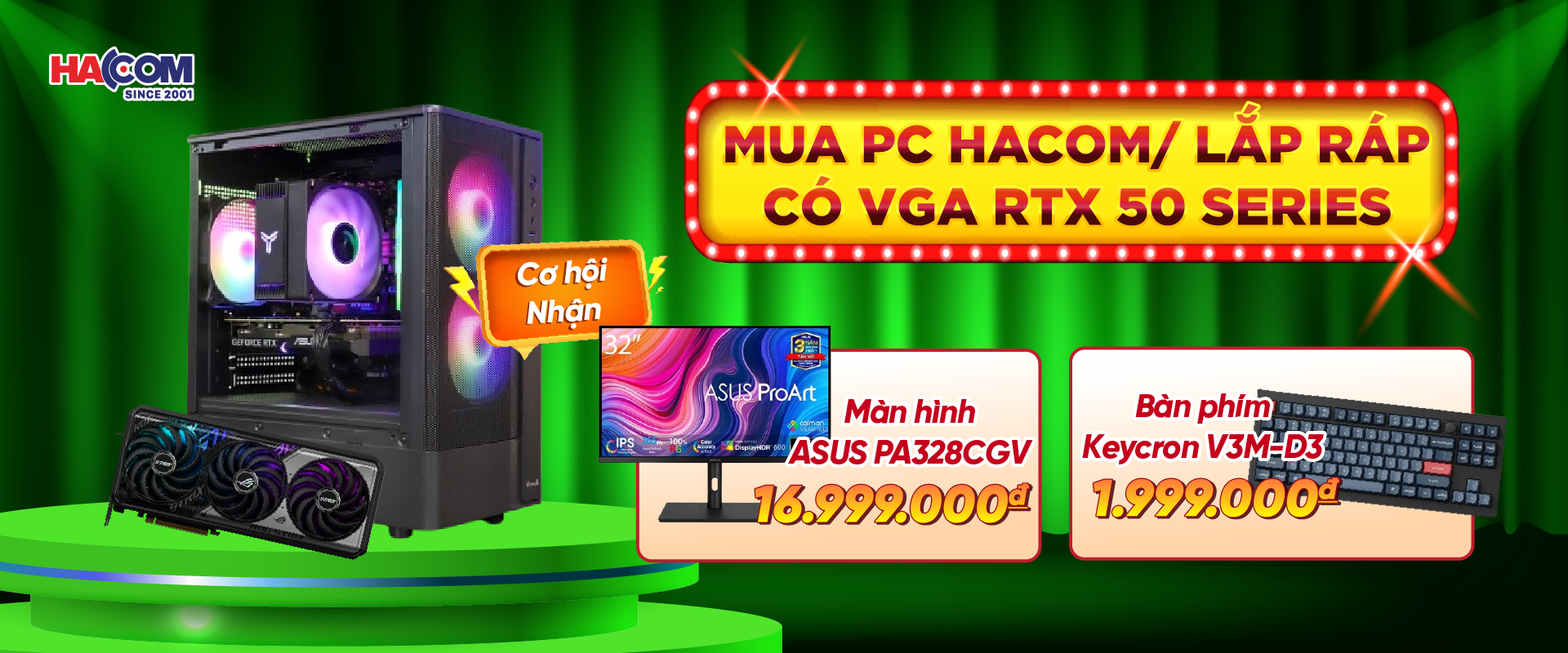 HACOM Mua PC trúng Màn hình ASUS