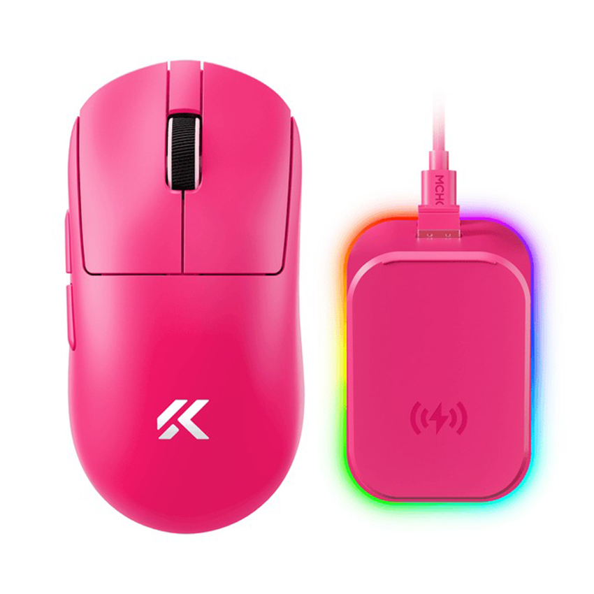 Chuột Gaming MCHOSE A7 V2 Ultra Plus Wireless (Rose Red)