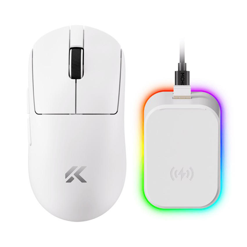 Chuột Gaming MCHOSE A7 V2 Ultra Plus Wireless (White)