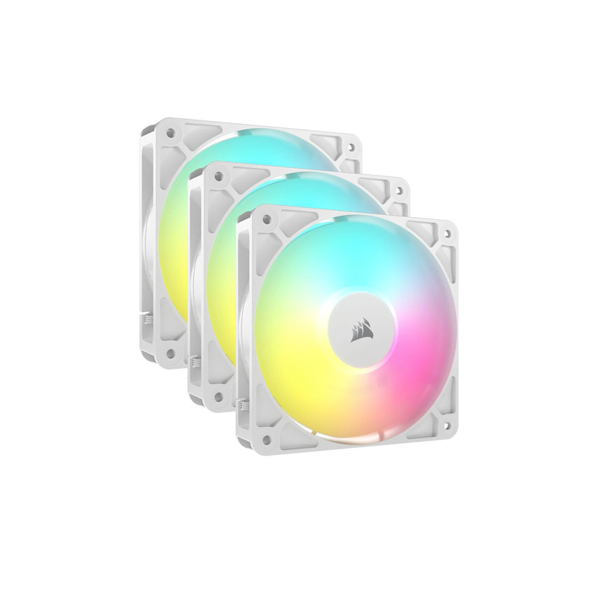 Fan case CORSAIR RS120 ARGB White, 120mm ARGB Fan, Triple Pack (Hàng khuyến mãi) chính hãng