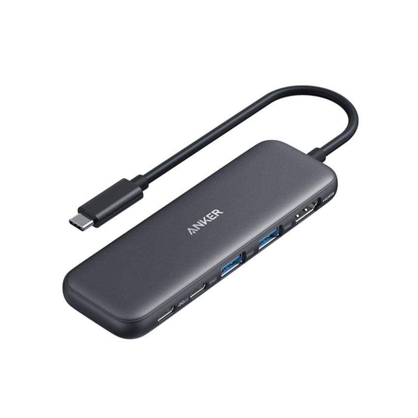 Bộ chuyển đổi 5 trong 1 USB-C to HDMI, USB A, Type C Anker A8355H11