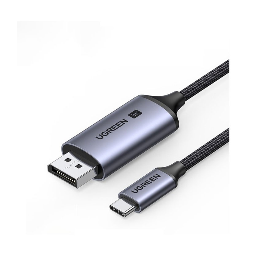 Cáp chuyển đổi từ Type C sang Displayport 1.4 độ phân giải 8K@60Hz 2m Ugreen 25158 chính hãng