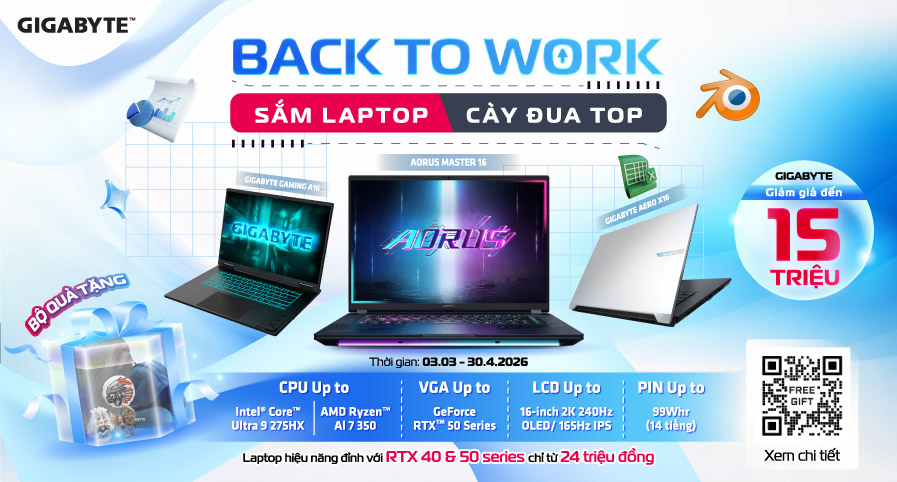 BACK TO WORK - “SẮM LAPTOP - CÀY ĐUA TOP”