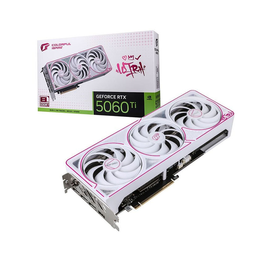 Card màn hình Colorful GeForce RTX 5060 Ti Ultra W OC 8GB-V chính hãng