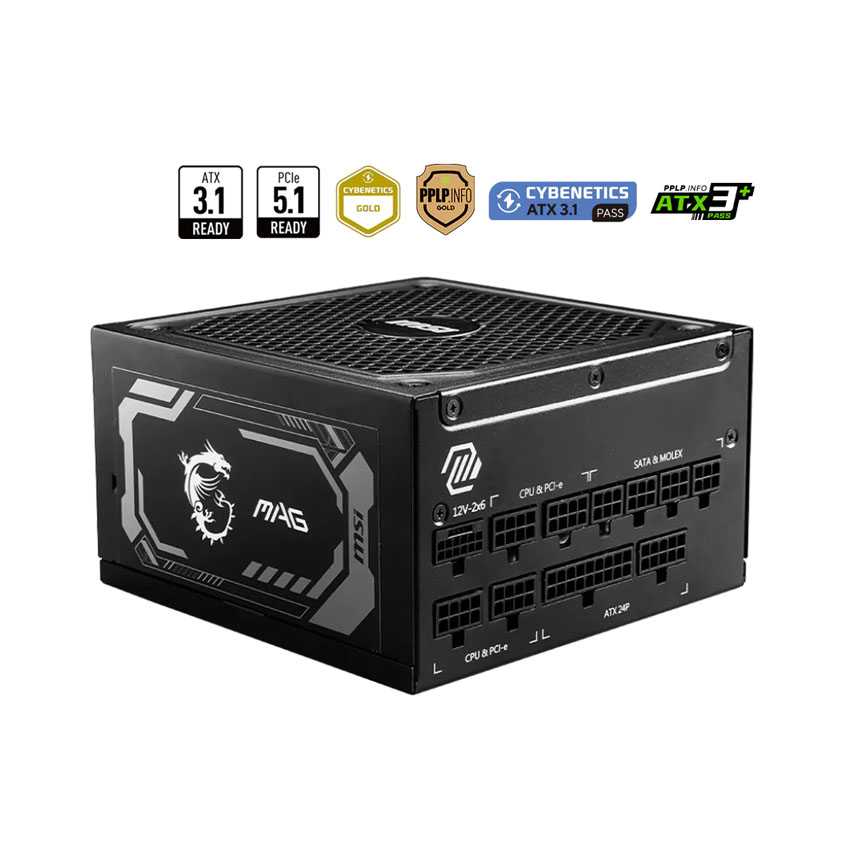 Nguồn máy tính MSI A1250GL 1250W (80 Plus Gold/PCIE5)