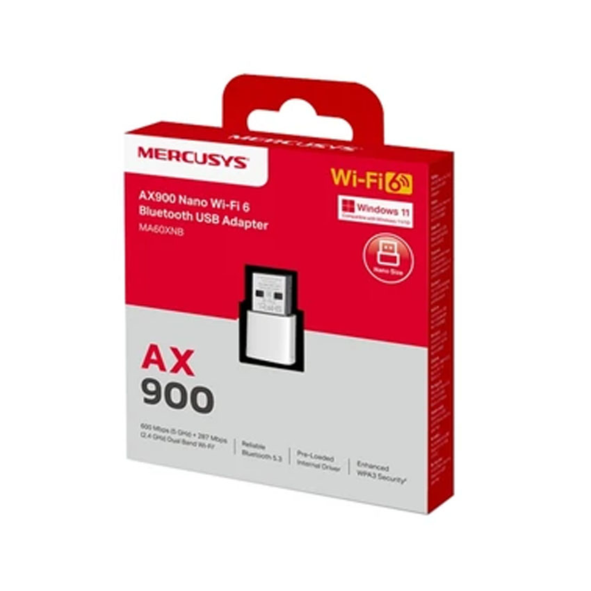 Card mạng không dây USB Wifi 6 + Bluetooth 5.3 Mercusys MA60XNB AX900 - Hình 4