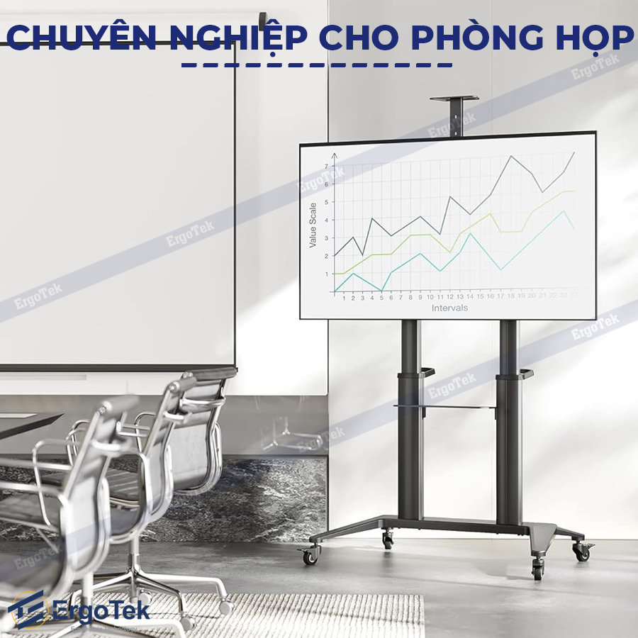 Khung treo tivi di động cỡ lớn Ergotek E2800 (55-120 inch) chính hãng