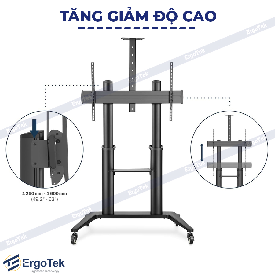 Khung treo tivi di động cỡ lớn Ergotek E2800 (55-120 inch) - Hình 2