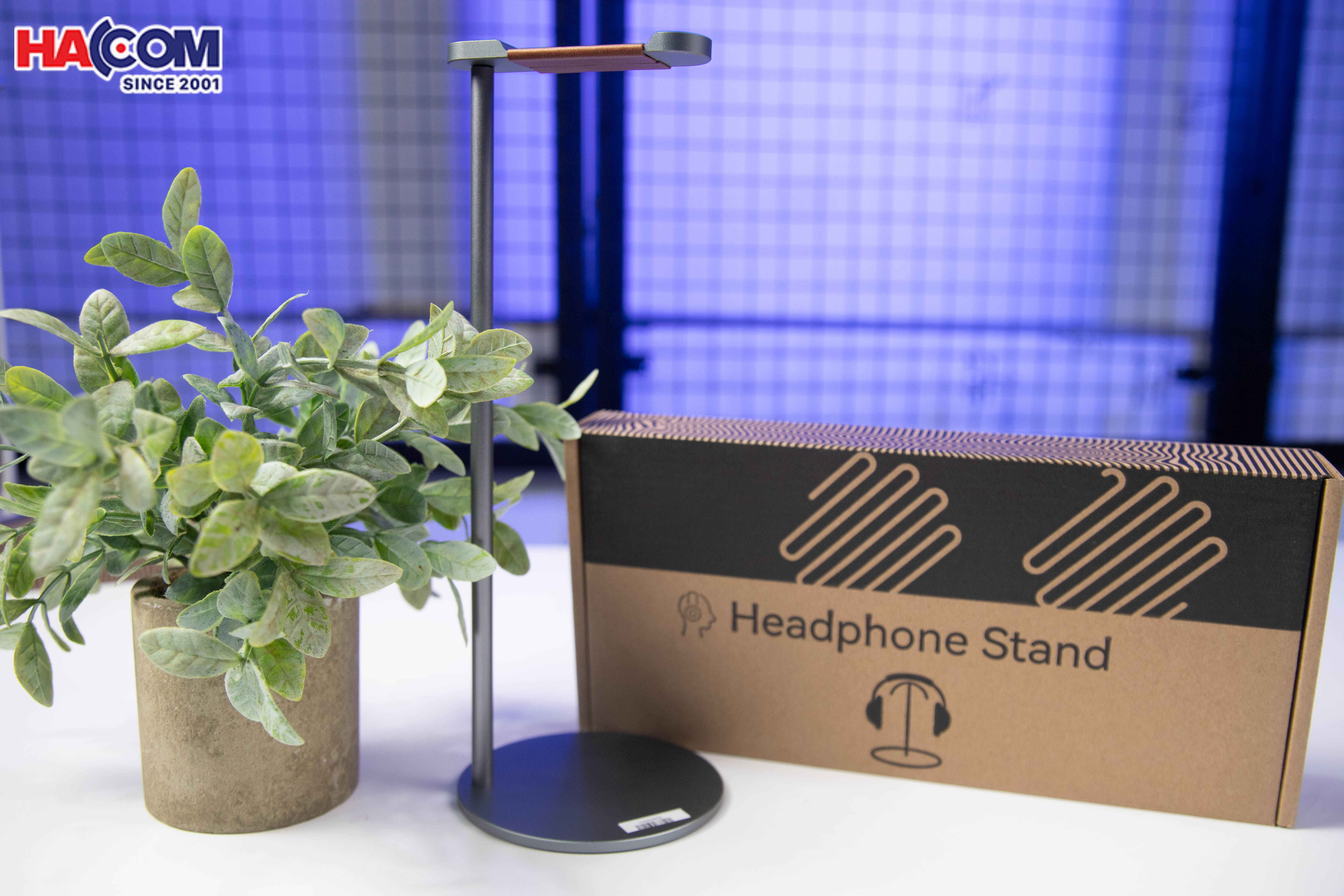 Giá treo tai nghe Crossline EJ9 màu xám - Hợp kim nhôm và PU 3