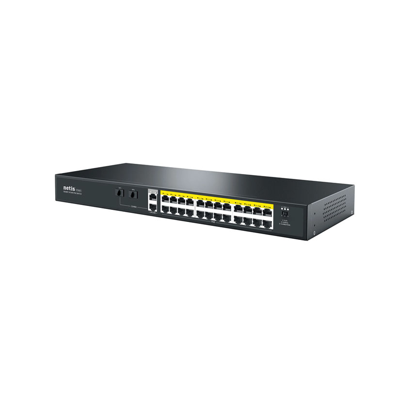 Switch POE Netis P124GH (24 port PoE + 2 Uplinks + 3 SFP) 1