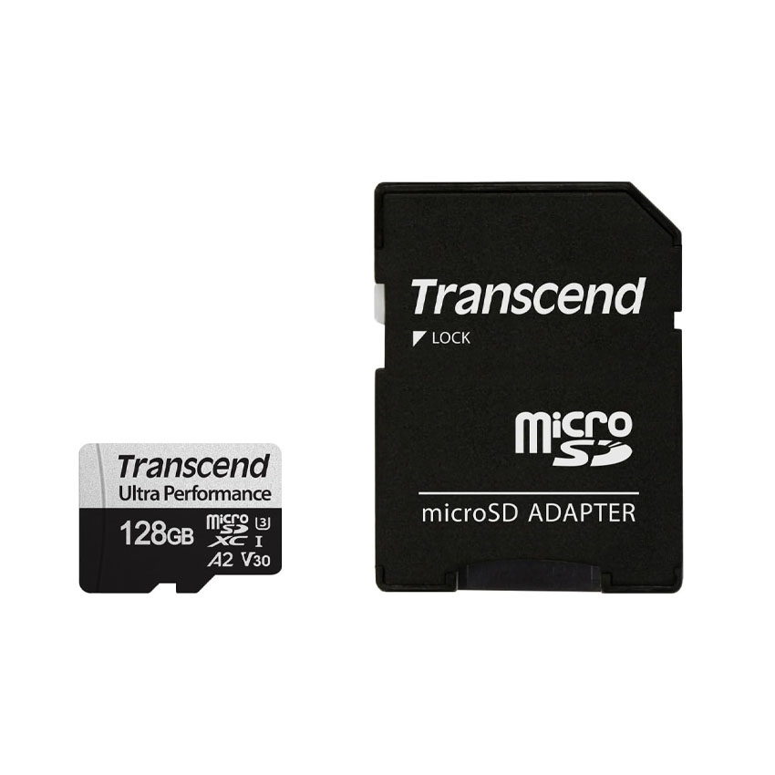 Thẻ nhớ Transcend 128GB microSD w adapter UHS-I U3 C10 V30 A2 Ultra Performance (TS128GUSD340S) 2