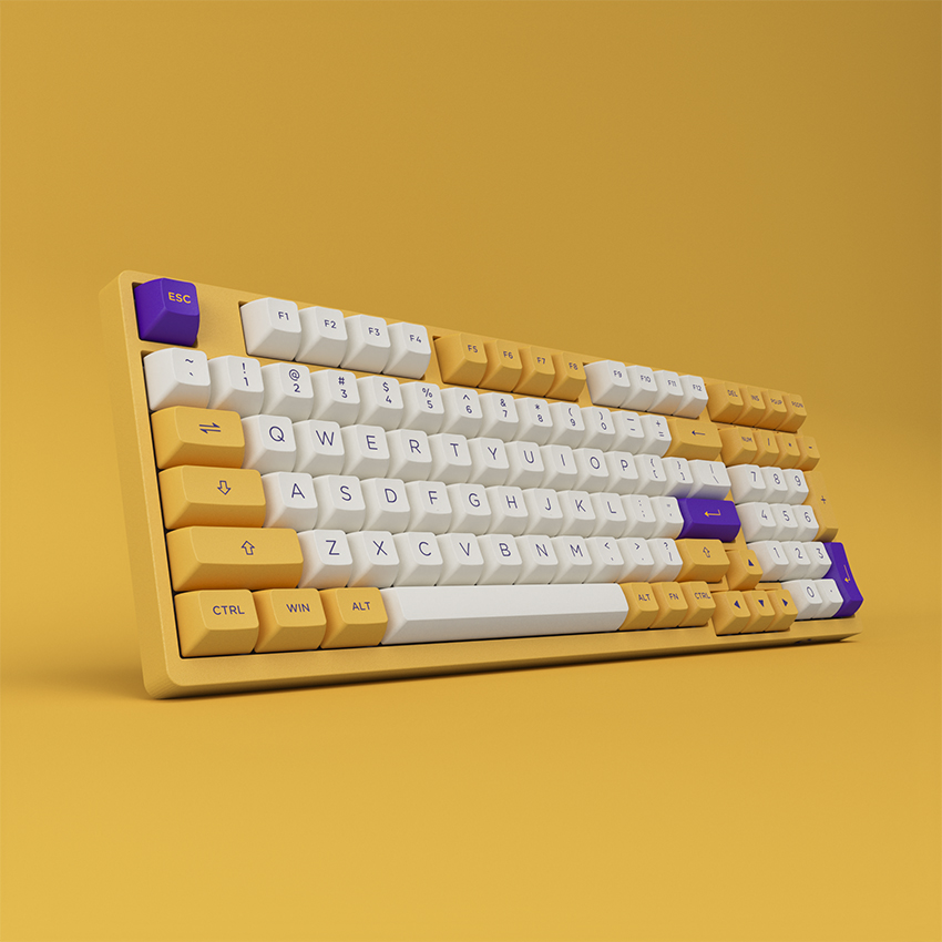 Bàn phím AKKO 3098B Plus Los Angeles Creamy Yellow Pro switch 2