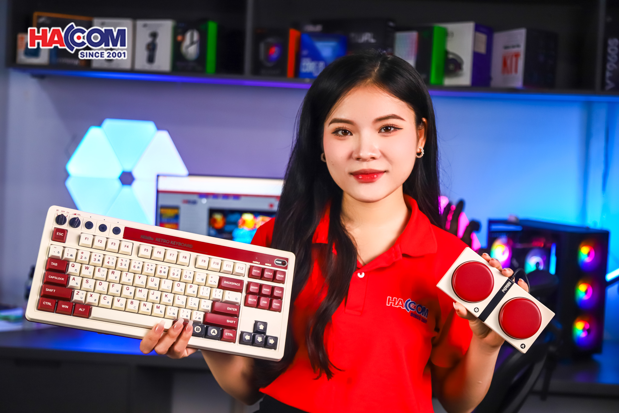 Bàn phím 8BitDo Retro Mechanical Keyboard - FAMI Edition 4