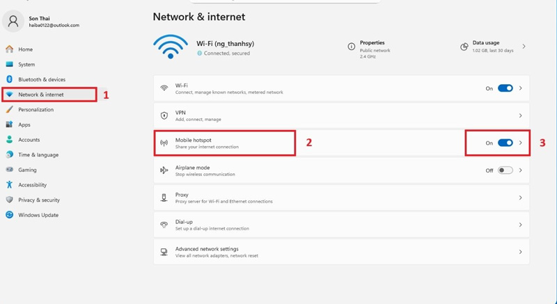 cach phat wifi tren laptop truc tiep khong can phan mem hacom 1