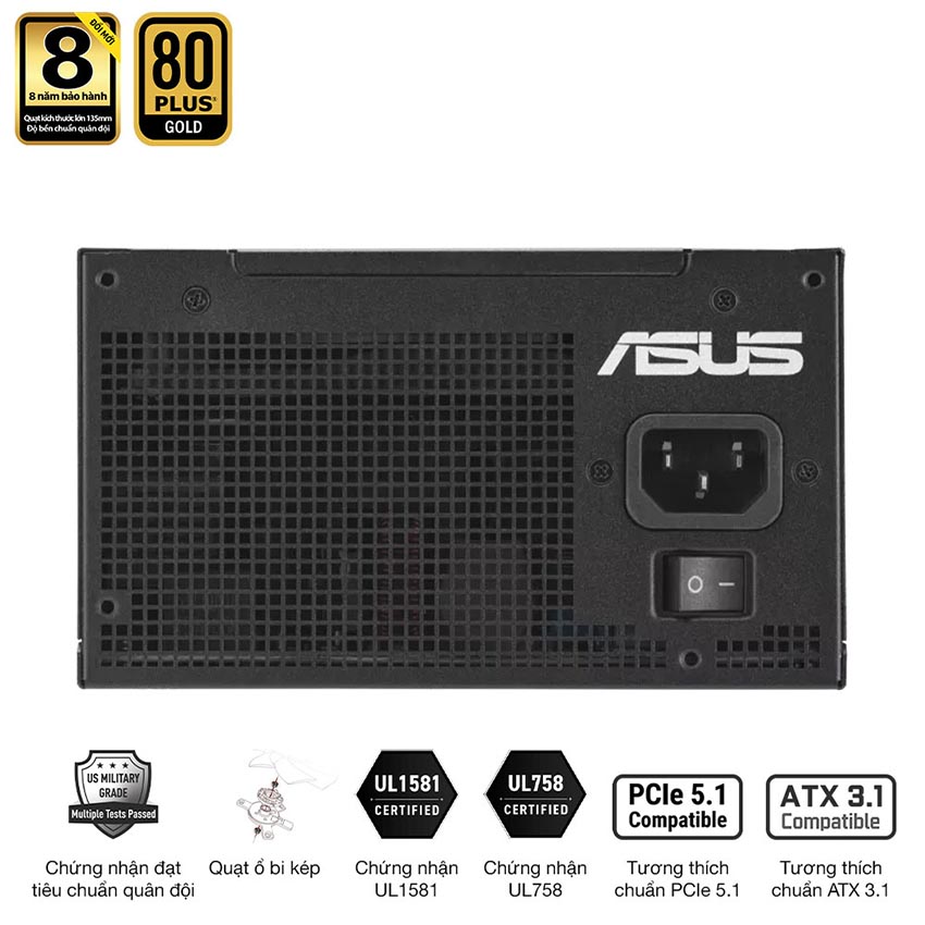 Nguồn ASUS TUF GAMING 850G EVO - 850W (80 Plus Gold/ATX3.1/Full modular) - Hình 10