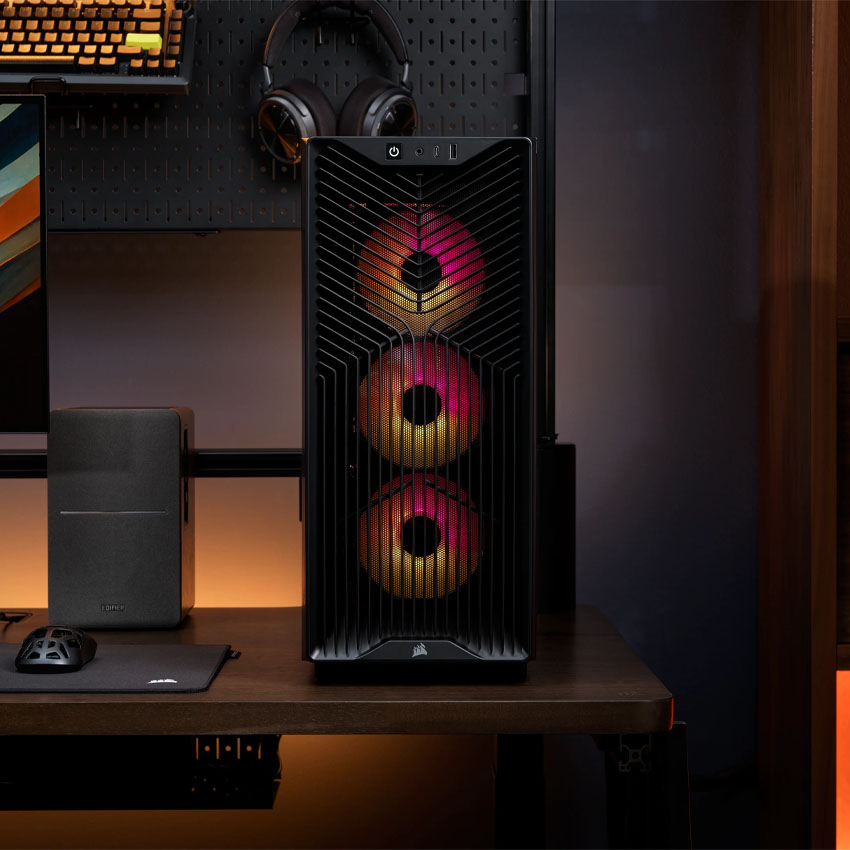 Vỏ máy tính Corsair 3200D RS ARGB - Black (ATX/3 Fan) - Hình 8