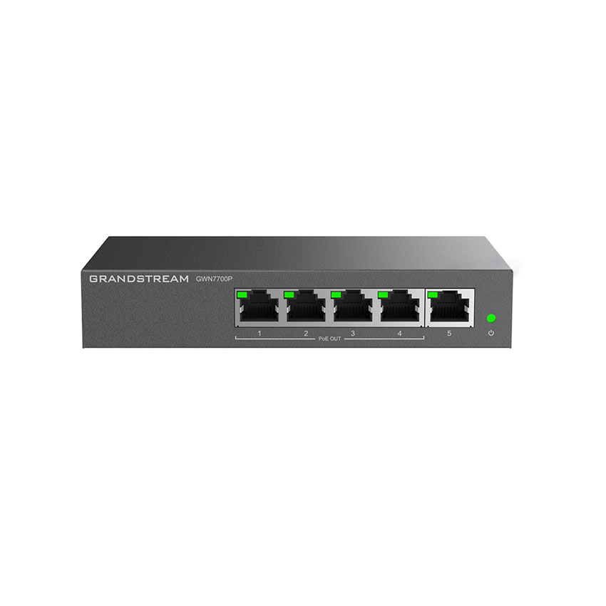 Switch 5 cổng POE Unmanaged Grandstream GWN7700P chính hãng