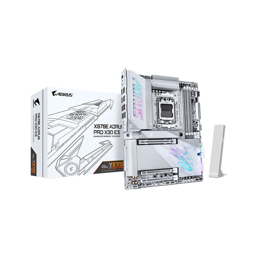 Mainboard GIGABYTE X870E AORUS PRO X3D ICE chính hãng