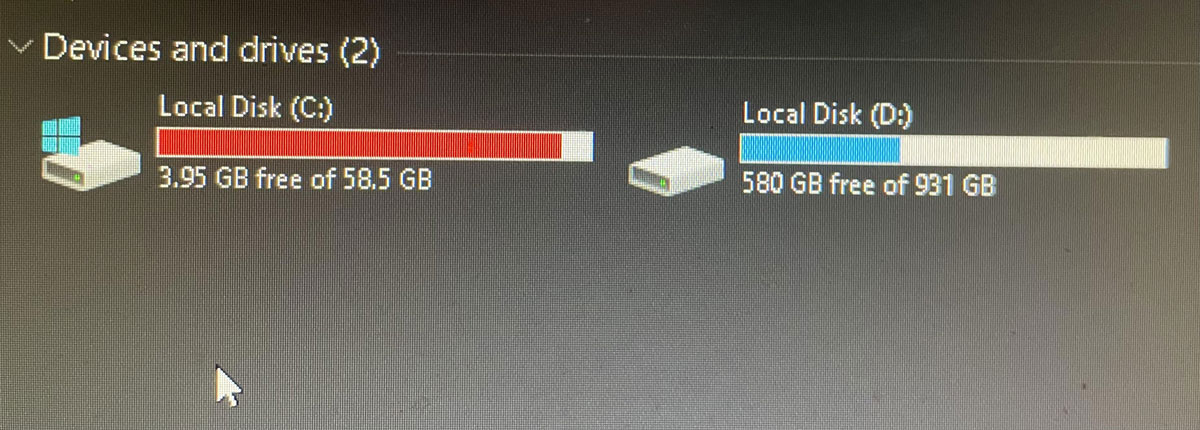 Ổ SSD luôn trong tình trạng bị lấp đầy bởi dữ liệu, bộ nhớ đệm