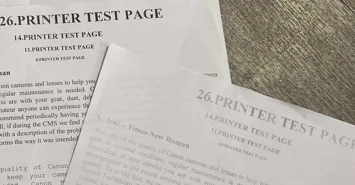 xử lý sự cố máy in Canon bị mờ, không nhận hộp mực