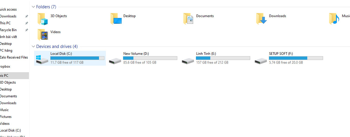 để trống 15-20% tổng dung lượng SSD Lexar giúp cải thiện hiệu suất sử dụng