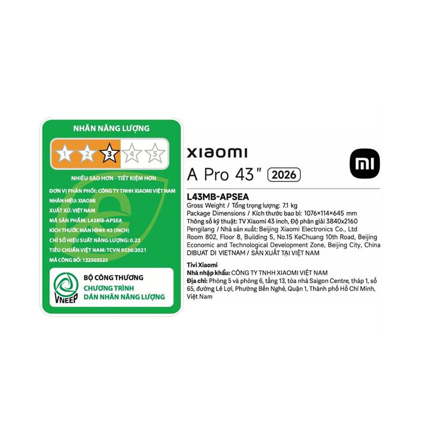 Tivi Xiaomi QLED 43 inch 4K A Pro 2026 L43MB-APSEA - Hình 5