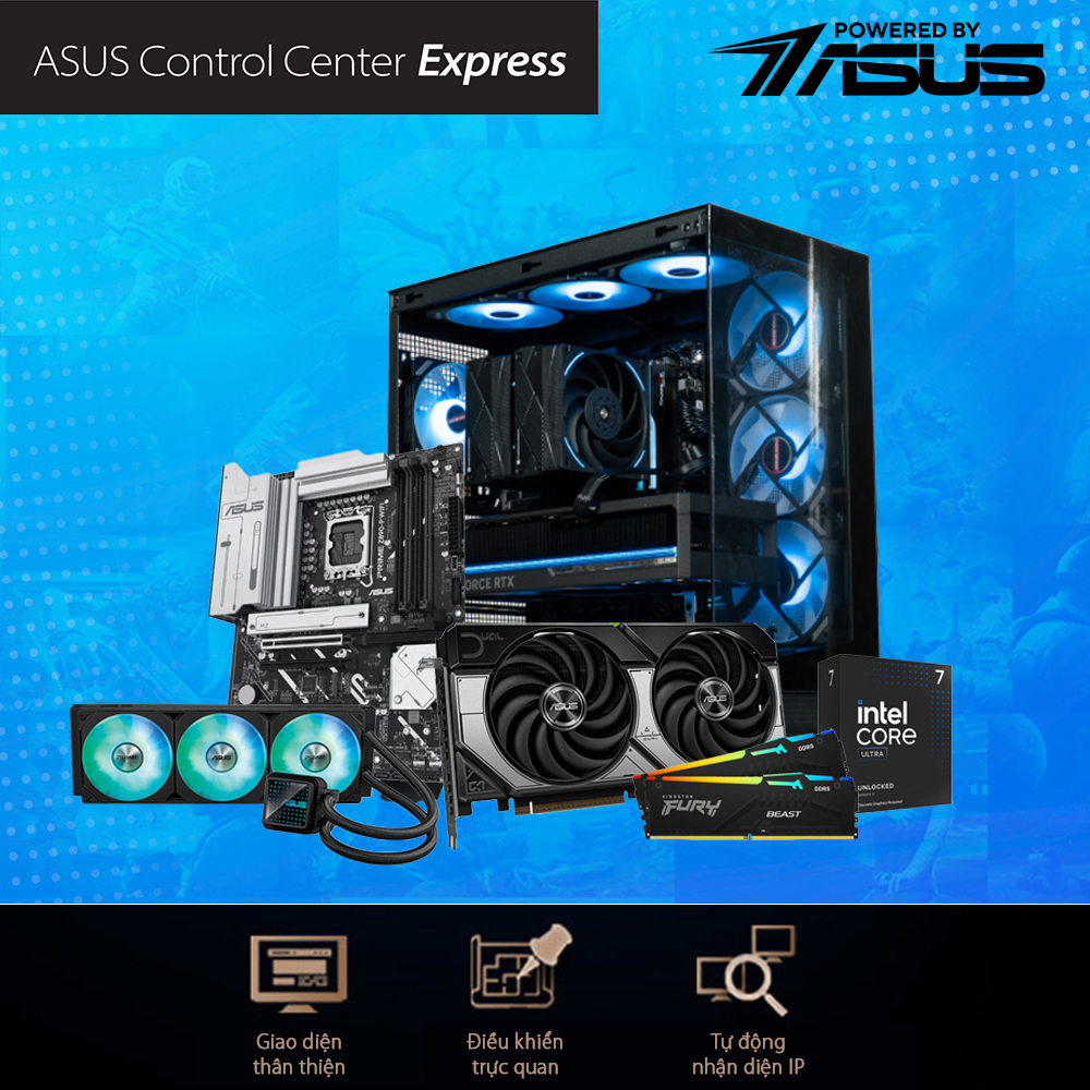 PC HACOM PLATINUM PRO 030 CSM ( Intel Core Ultra 265KF / VGA RTX 5070 ) POWERED BY ASUS