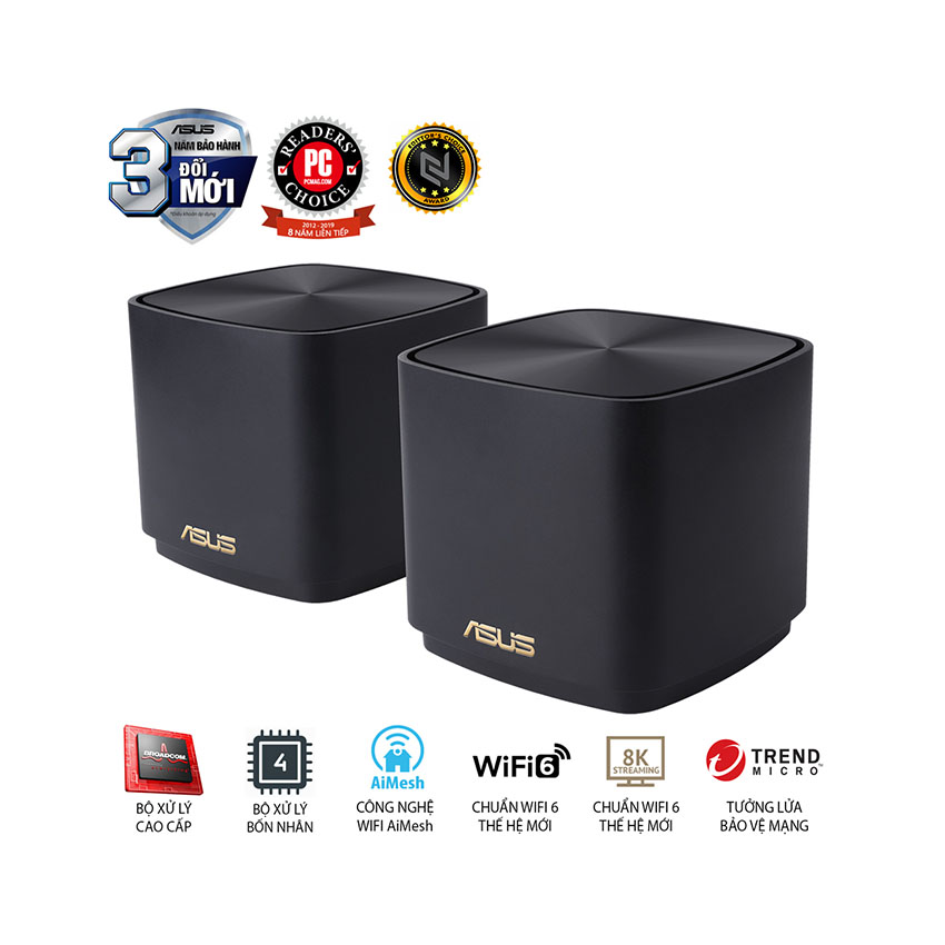 Bộ phát wifi mesh Asus XD4 (B-2-PK) (Wifi6/AiMesh/AX1800)