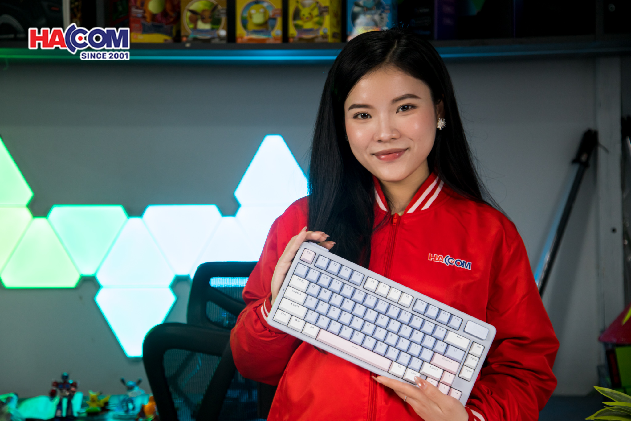 Bàn phím cơ Gaming Rapoo V700DIY-75 (Xanh Dương/Xám/Hồng) 2