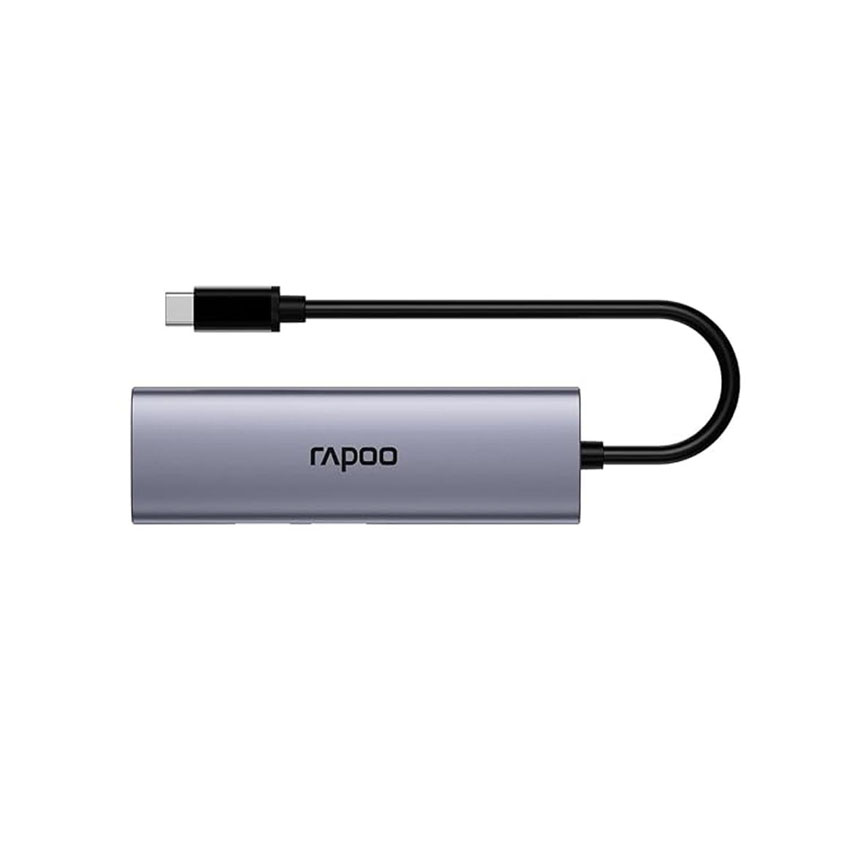 Bộ chuyển đổi RAPOO USB C to 2*USB-A 3.0+USB-C 3.0+USB-C PD+HDMI (XD51)