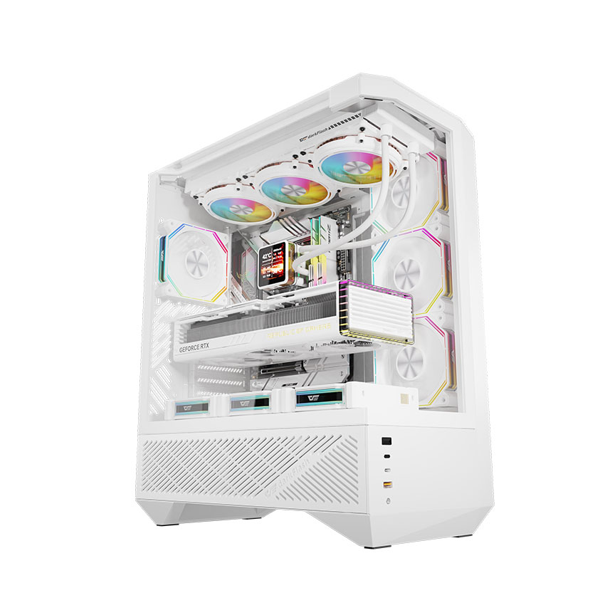 Vỏ case DARKFLASH DY460 White (ATX/0 Fan) chính hãng