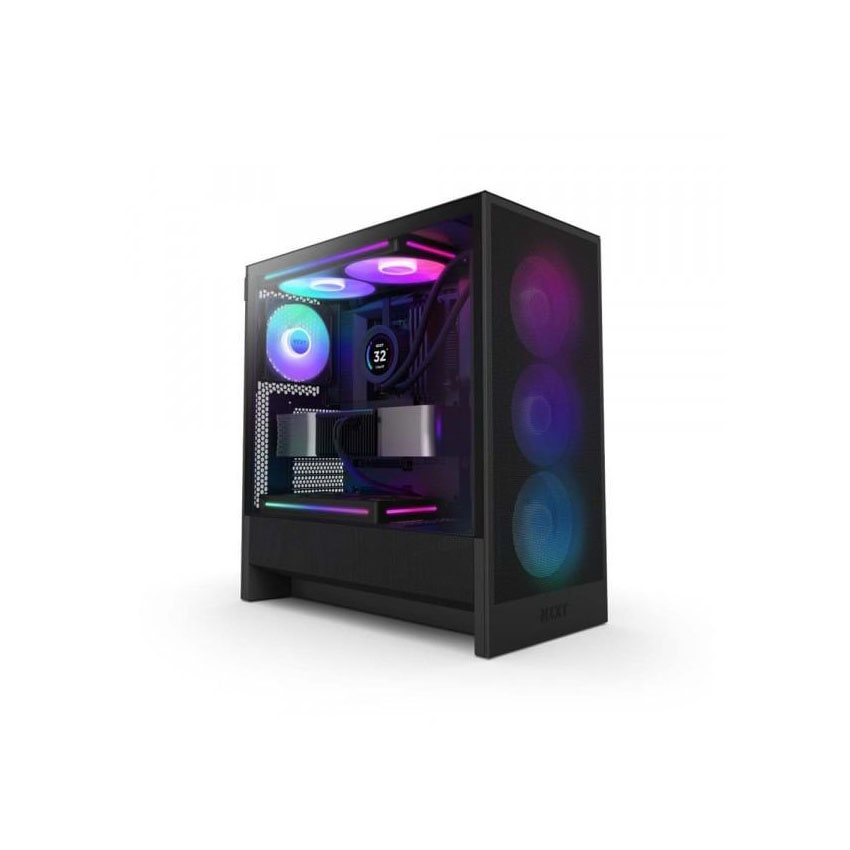 Vỏ Case NZXT H5 FLOW RGB (V2) ALL BLACK (ATX/4 fan) chính hãng