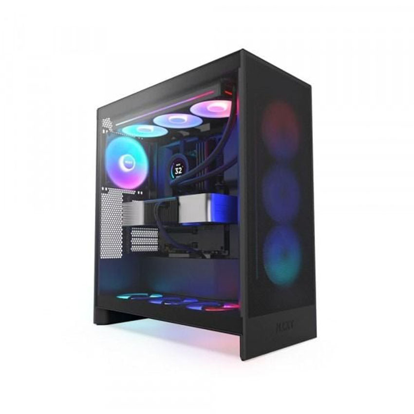 Vỏ Case NZXT H7 FLOW RGB (V2) ALL BLACK (eATX/3 Fan) chính hãng
