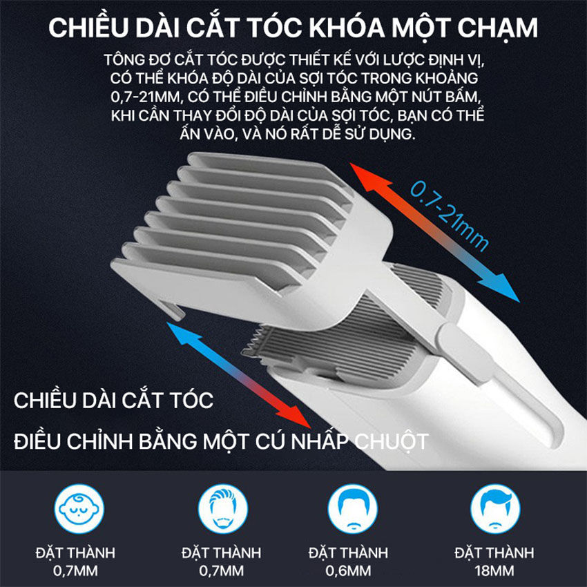 Tông Đơ Cắt Tóc Enchen Boost - Màu Trắng 3