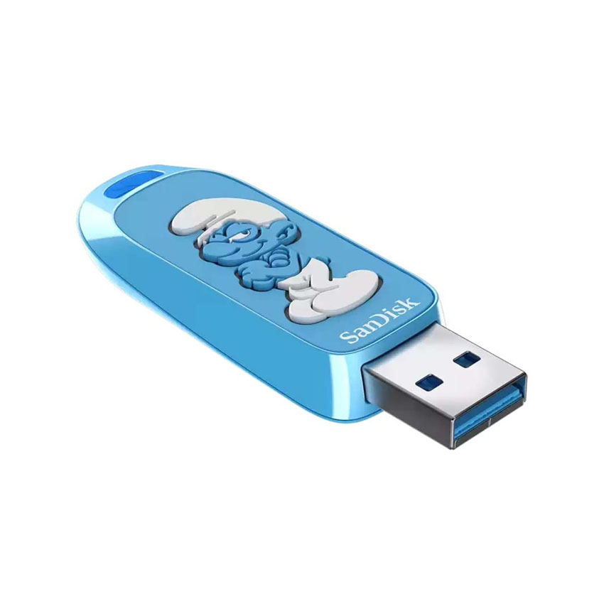 USB SanDisk 64GB USB 3.2 Type-A 130MBs, Brainy Smurf Edition 1