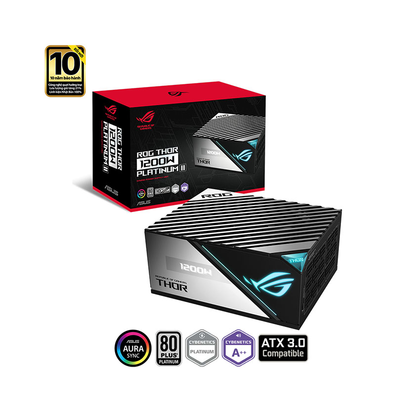 Nguồn Asus ROG THOR 1200P3 Gaming ( 80 Plus Platinum/ATX3.1/Full Modular/Màn oled)