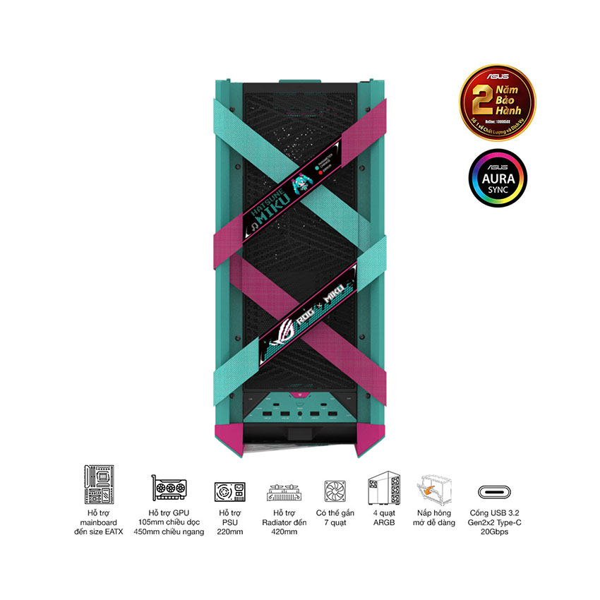 Vỏ Case ASUS ROG STRIX Helios II GX601S - Hatsune Miku Edition (eATX4 fan 140mm) 4