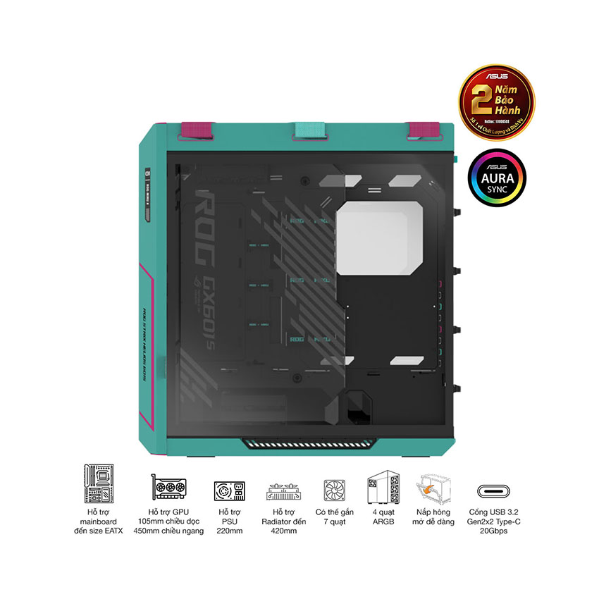 Vỏ Case ASUS ROG STRIX Helios II GX601S - Hatsune Miku Edition (eATX4 fan 140mm) 3