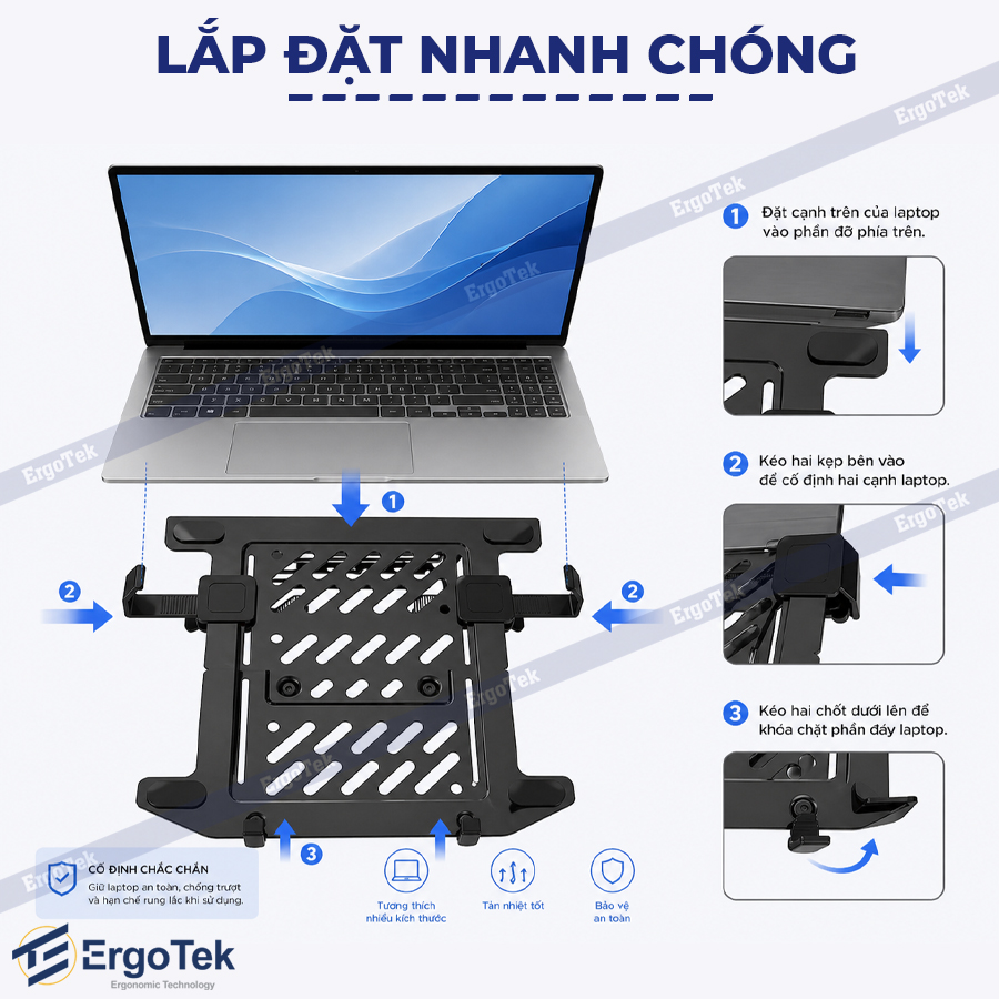 Giá đỡ Laptop Ergotek EP12 (11-17inch) tương thích North Bayou , Ergotek - Hình 3